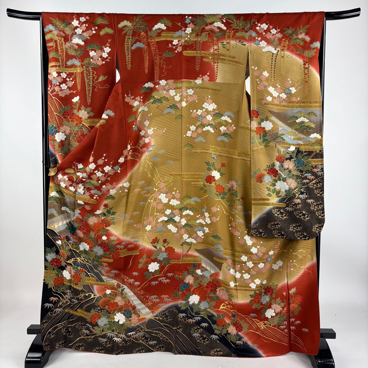 専用 KL1812 振袖 正絹 身丈168.5cm 着物 成人式 トールサイズ ハイキュー 極楽湯 缶バッジ 黒尾 10個セットKP1524 振袖 身丈
