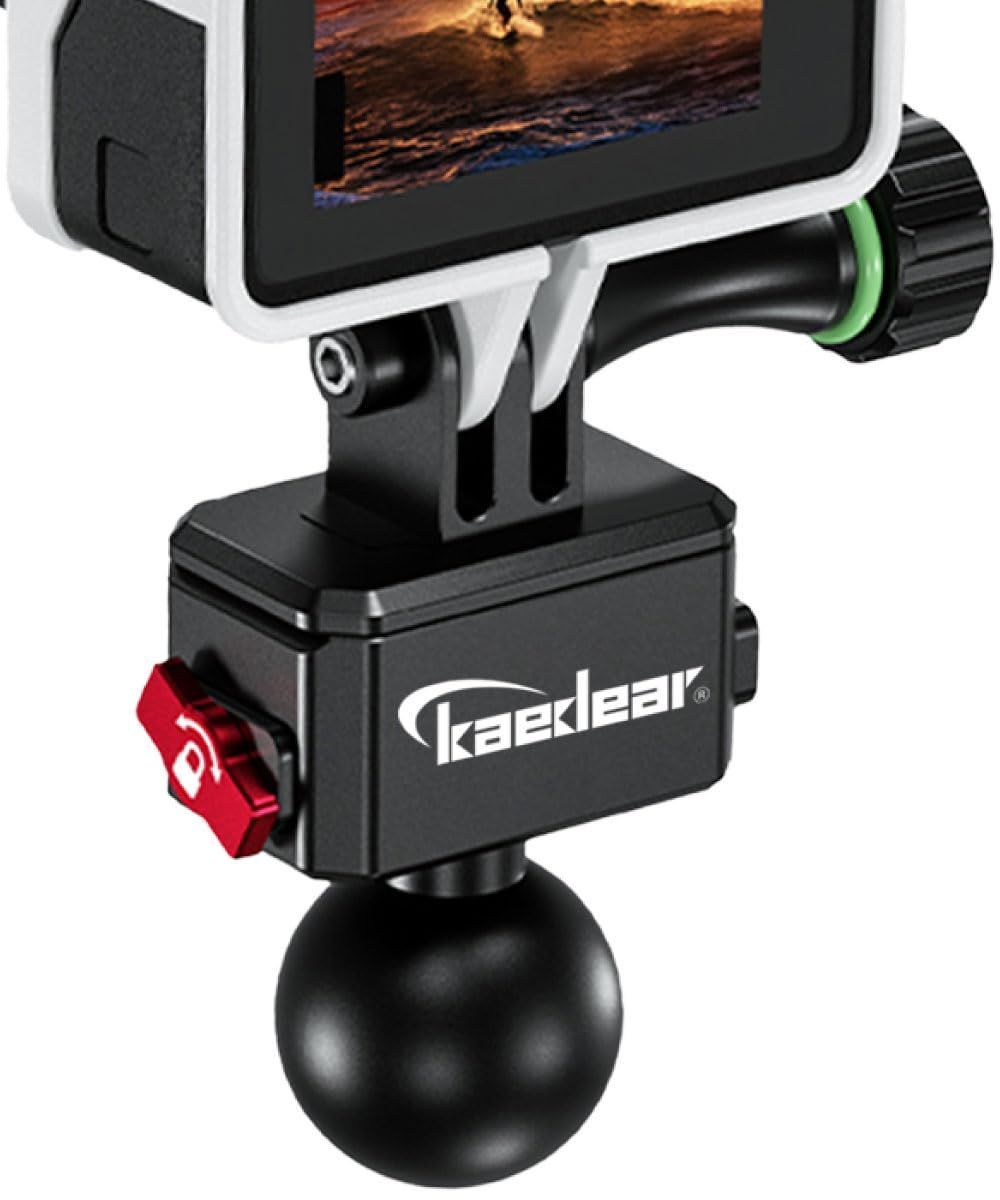 Kaedear(カエディア) バイク アクション カメラ マウント オートバイ クリップマウント ウェアラブルカメラ バイク用 カメラ固定用 アルミ製 カメラマウントGOPROアダプター KDR-R22B (ジョイント)