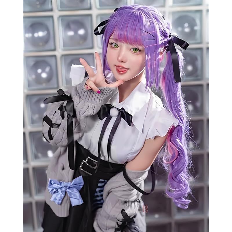 在庫 神併 常闇トワ コスプレ ウィッグ付き 夏装 VTuber コスプレ衣装 大人用 仮装 文化祭 イベント コスチューム ステージ服 Tokoyami Towa cosplay 常闇トワ ウィッグ付き XXL