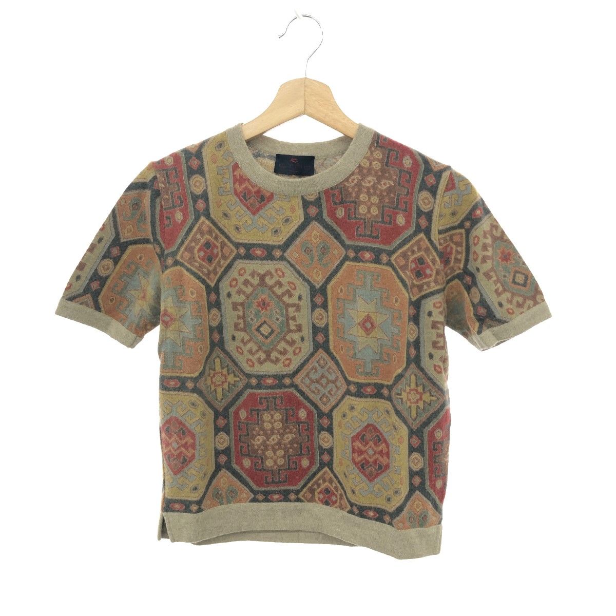 ETRO エトロ 総柄 長袖カーディガン&半袖ニット アンサンブル マルチ