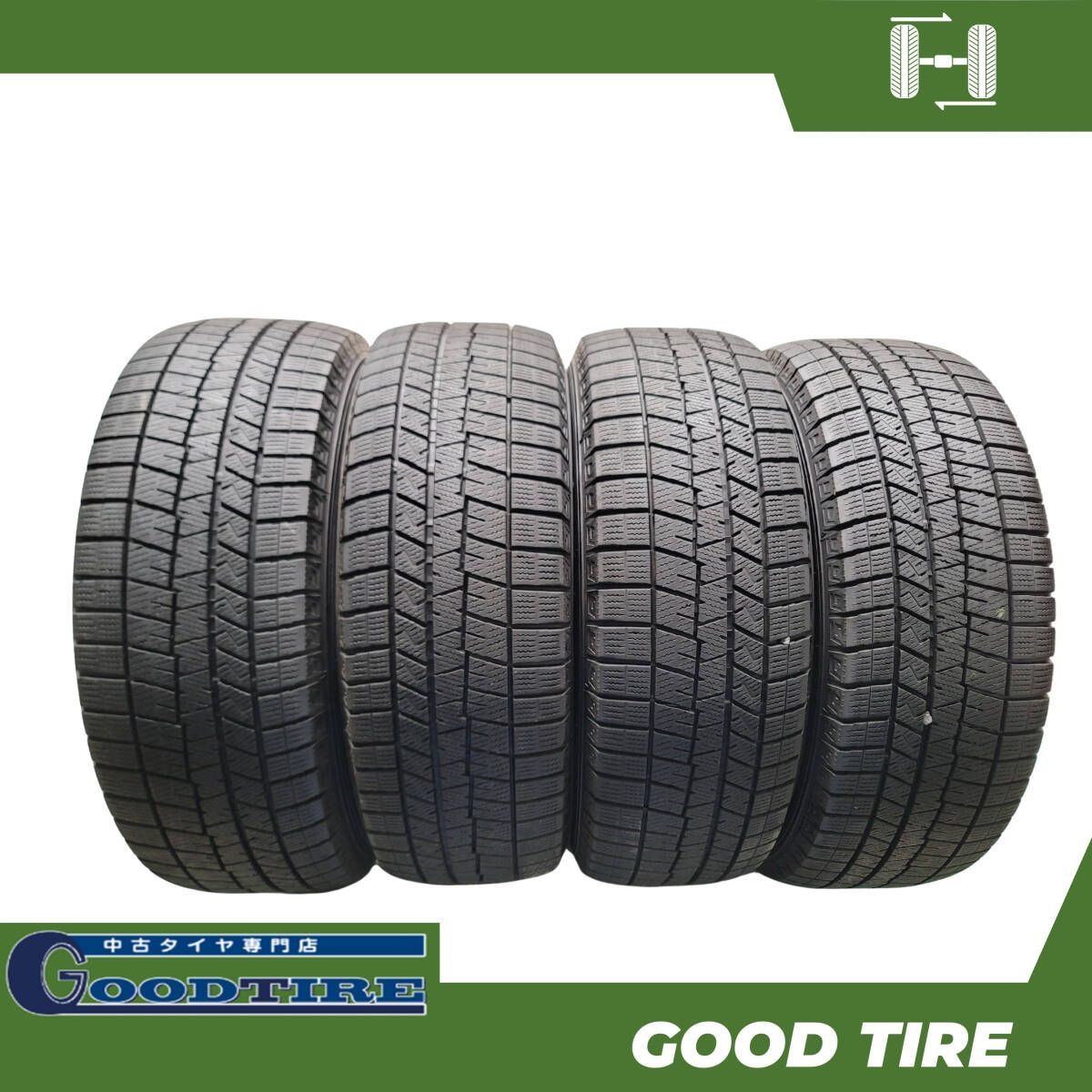 215 60R16 ダンロップ WINTER MAXX 03 2020年製 4本 冬用 8分山 タイヤ タイヤ オデッセイ エスティマ クラウン 6893