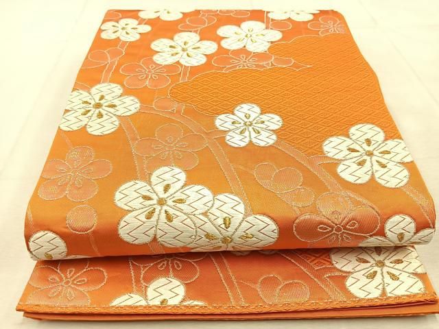 袋帯　乱菊　白地　金糸　華やか　着物　021a d 袋帯 乱菊 白地 金糸 華やか 着物 021a d