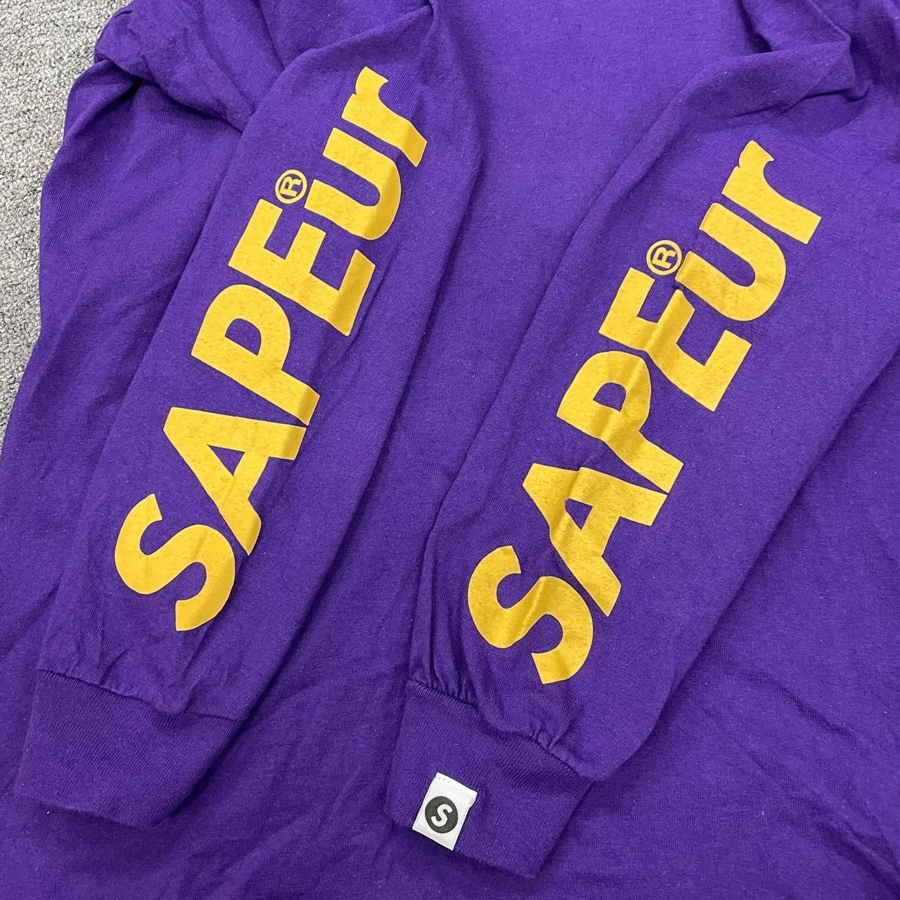 SAPEUR Arm Logo L/S Tee ロゴ クルーネック カットソー