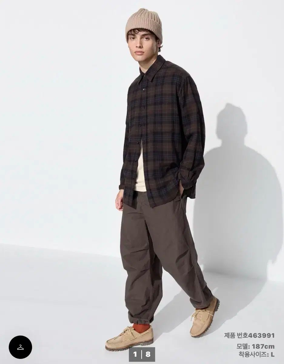 【雷市場（ポンジャン）商品韓国直送】 UNIQLO(ユニクロ) パラシュートパンツ S サイズ 茶色