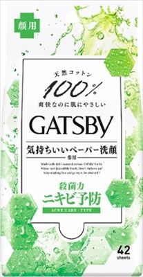 まとめ買い-24点セット ギャツビー フェイシャルペーパー 薬用アクネケア 徳用タイプ ４２枚 化粧品
