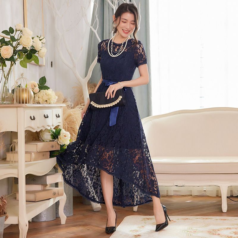ドレス ロングワンピース パーティードレスドレスワンピース 総レース シースルー袖 ロング丈 結婚式 披露宴 二次会 お呼ばれ 20代 30代 40代 レディース フォーマル 春 夏 秋 冬 お呼ばれcuiying109
