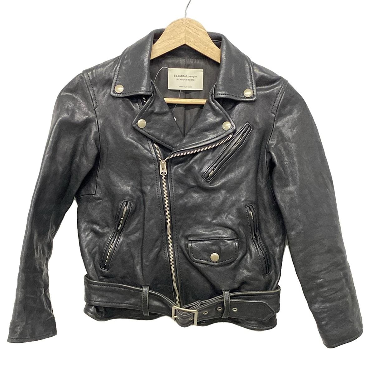 beautifulpeople ビューティフルピープル ライダースジャケット サイズ130 レディース - 黒 長袖|レザー|秋|冬