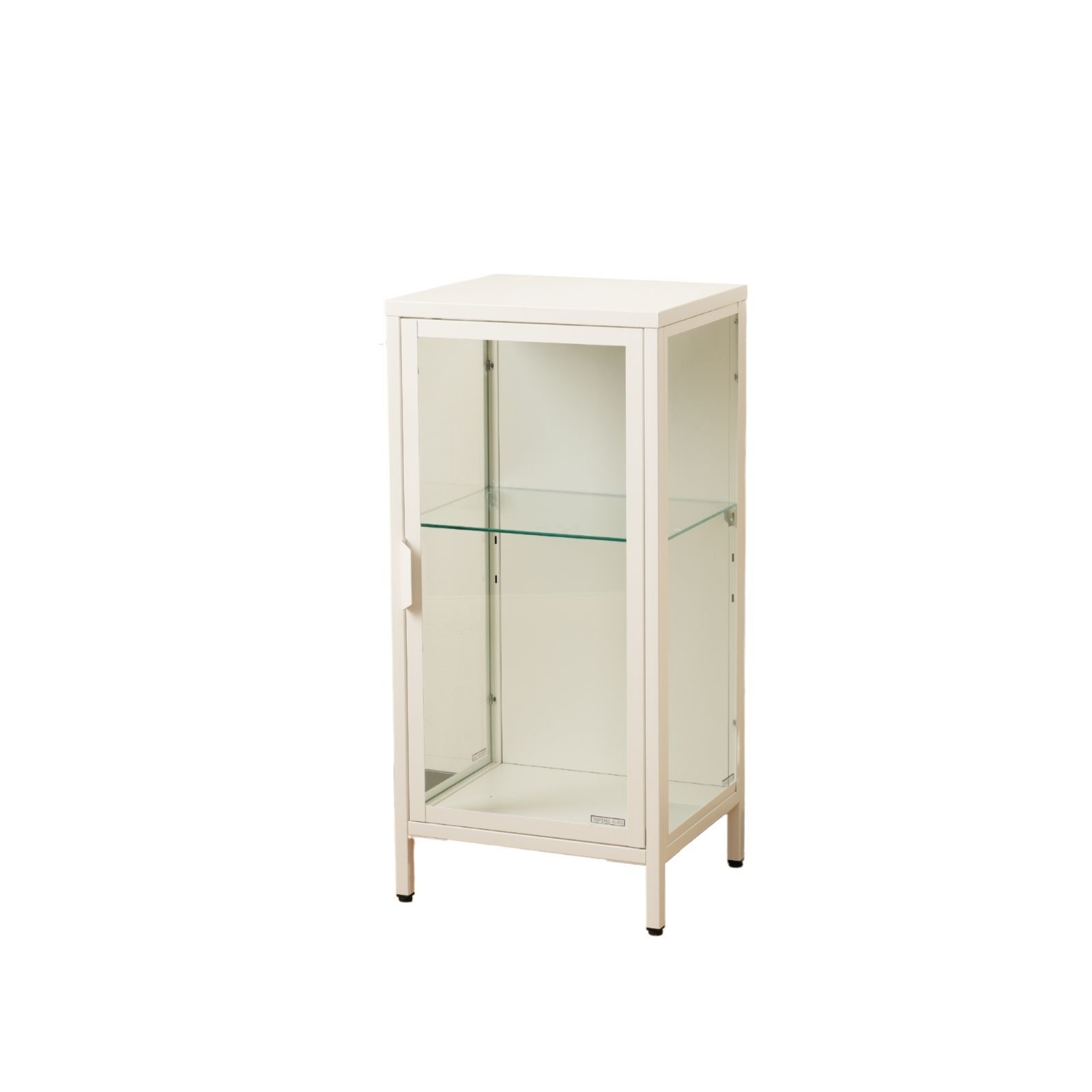 ガラスコレクションシェルフ｜幅40×奥行35×高さ86cm｜ホワイト｜N515P252389W