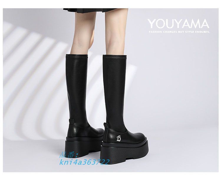 ロングブーツ レディース ロング丈 スクエアトゥ ニーハイブーツ シンプル 美脚 履きやすい 送料無料 歩きやすい 春秋冬 kni4a363722 WWW_MORNINGWALKER_COM