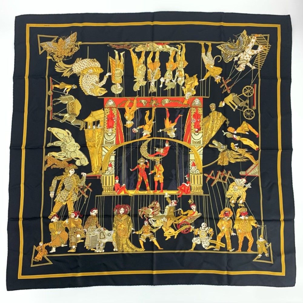 【美品】HERMES エルメス カレ90 マリオネットの時間 nA3GrlikozvezmUSCdg0ezvjTIm6UL