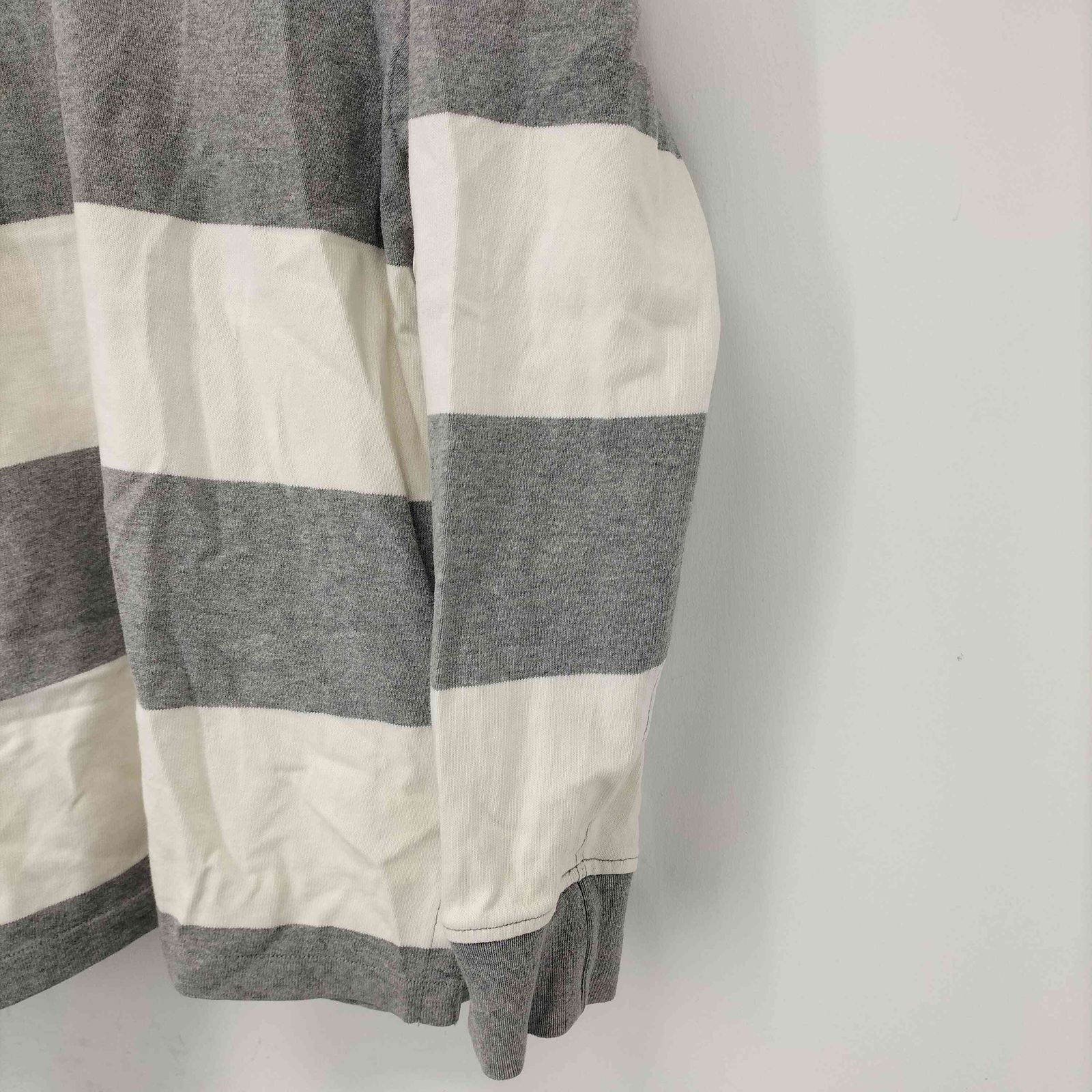 90s ポロバイラルフローレン ラガーシャツ　No.8 メンズXL ボーダー Ralph Lauren - 90s USA製 ポロ ラルフローレン ボーダー 長袖