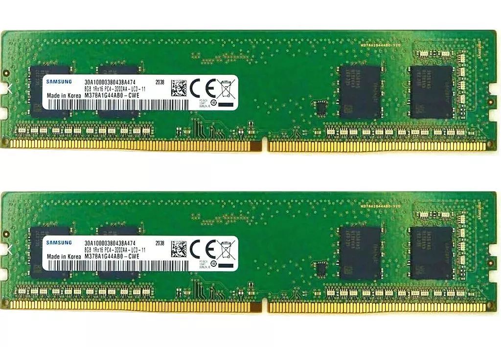SAMSUNG 8GB×2枚 計16GB DDR4 PC4-3200AA-SA1-11 中古 ノートPC用