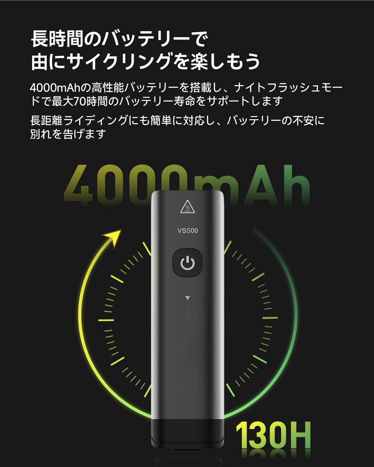 自動オンオフ-リモコン制御 バッテリー残量 と 航続時間予測 6つ調光モード 4000-6700mAh大容量 防振 500 800 1200 1800ルーメン アンチグ 機能 ライト TYPE C充電式 ライト IPX6防水 スマートなロードバイク 高輝 BRIGHTFACE_UK