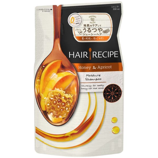ヘアレシピハニーアプリコットエンリッチモイスチャーレシピシャンプー つめかえ 330ML【 Ｐ＆Ｇ 】ヘアレシピハニーアプリコットエンリッチＳＰ詰替×12点セット  tt  