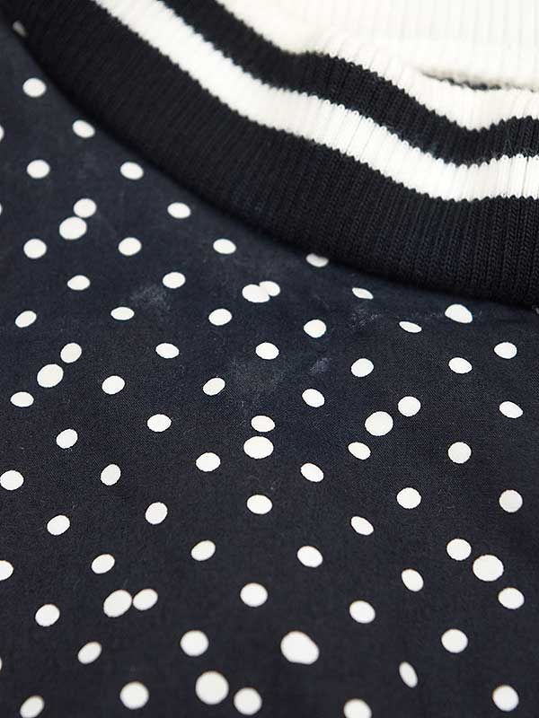 sacai サカイ 19SS Polka Dot Top ポルカドットTシャツ ダークネイビー