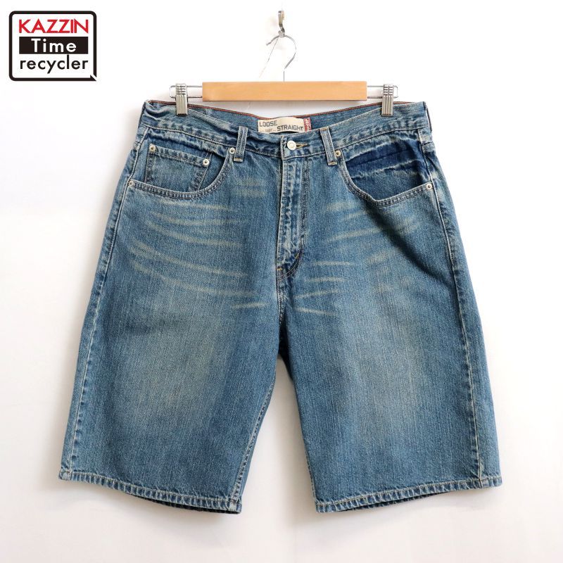 00s levi's 569 バギーショーツ　ジョーツ　ヴィンテージ　 デニム 00s Levi's 569 バギーデニムジョーツ ショートパンツ メンズ 表記34
