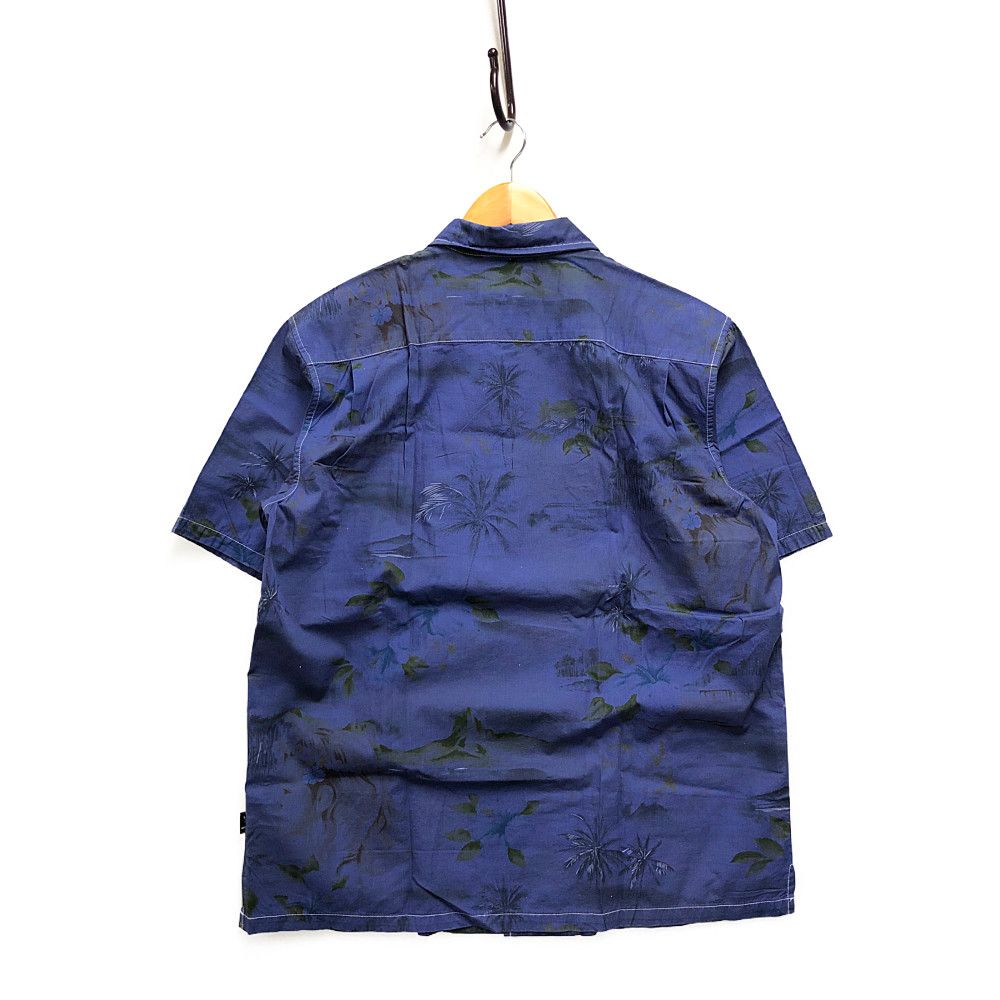 STUSSY ステューシー ALOHA SHIRT USA製 アロハシャツ 半袖 ブルー系