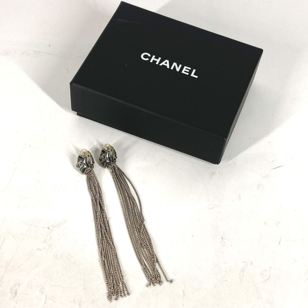 CHANEL シャネル ピアス CC ココマーク スター 星 10連チェーン メタル  