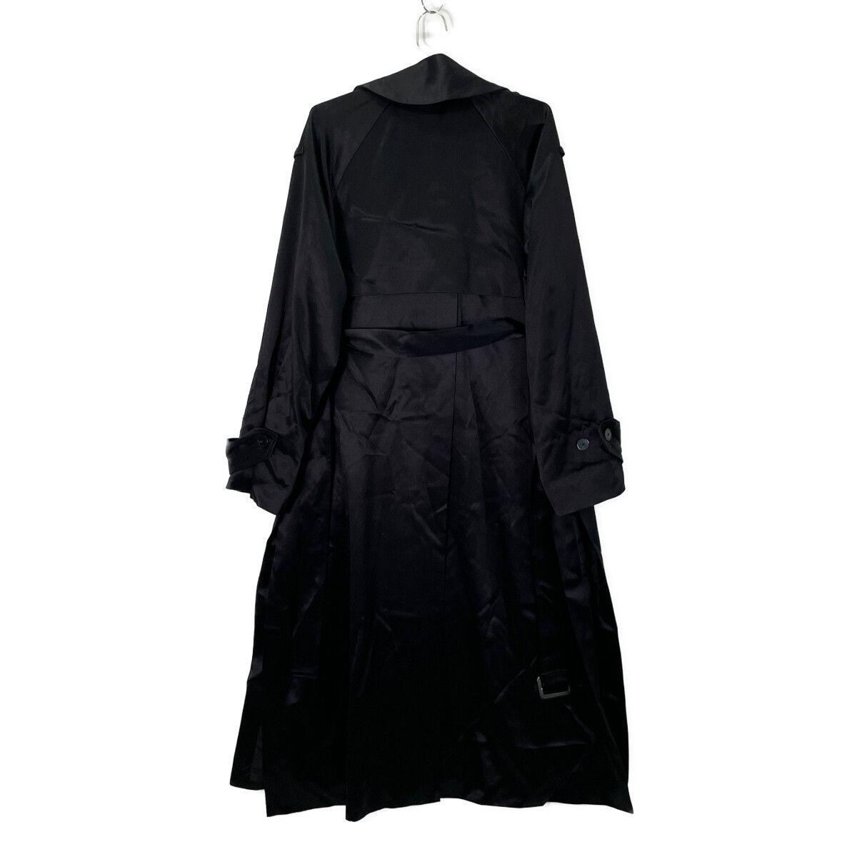 HEIRLOME エアルーム 黒 シルク トレンチコート XS
