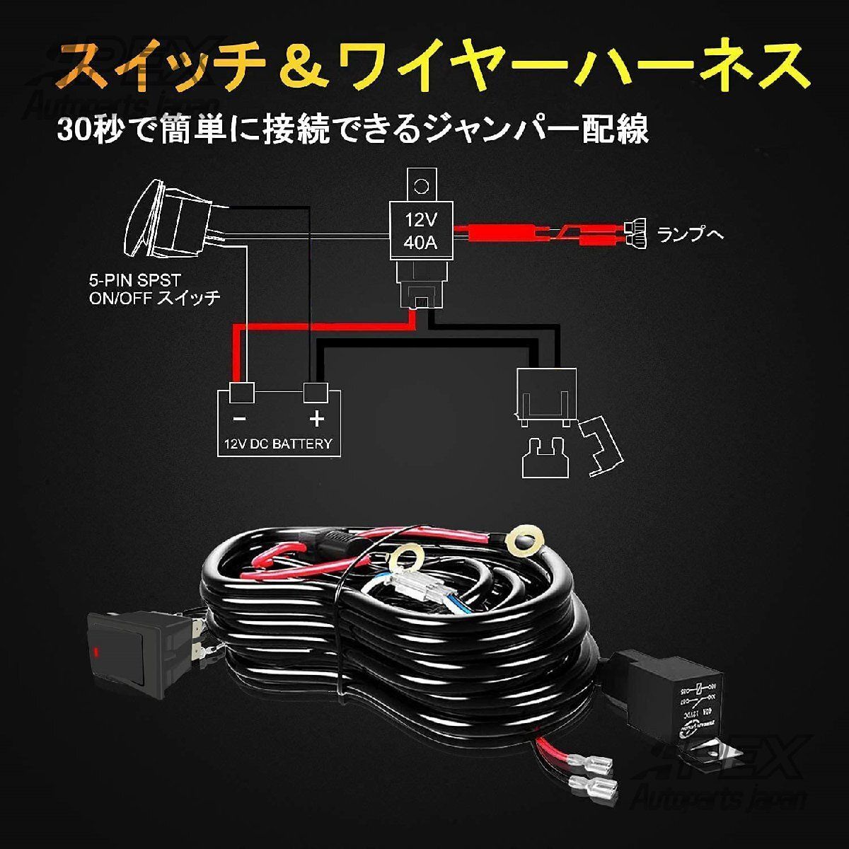 LEDライトバー 28インチ プラド ブラックインナー 180W LED ライトバー
