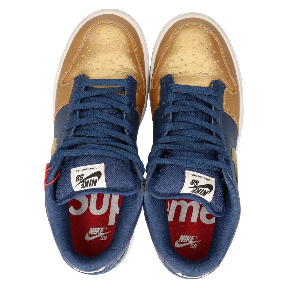 NIKE SB (ナイキエスビー) ×SUPREME SB DUNK LOW OG QS METALLIC GOLD/NAVY CK3480-700  シュプリーム ダンクロージエスビー ローカットスニーカー US9/27cm ネイビー/ゴールド - メルカリ