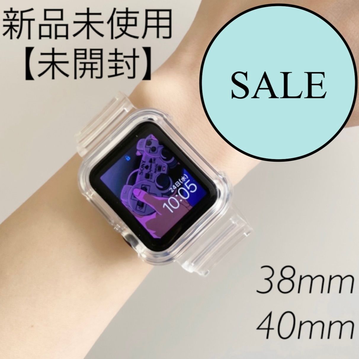 Apple Watch‎ ベルト アップルウォッチ 透明 韓国雑貨 クリアバンド 