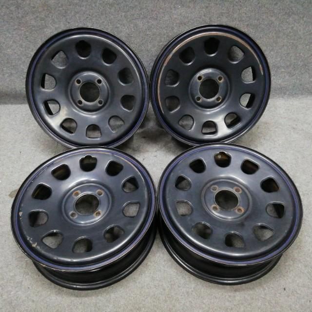 本州四国 デイトナ DAYTONA 15×5.0J PCD100 45 ブラック 4本セット 軽自動車用 アゲバン アゲトラなどに 3496