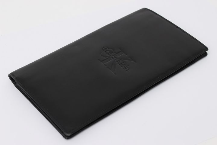 カルバンクライン 長財布 札入れ レザー CK ロゴ ブランド ウォレット 黒 メンズ ブラック Calvin klein 【中古】
