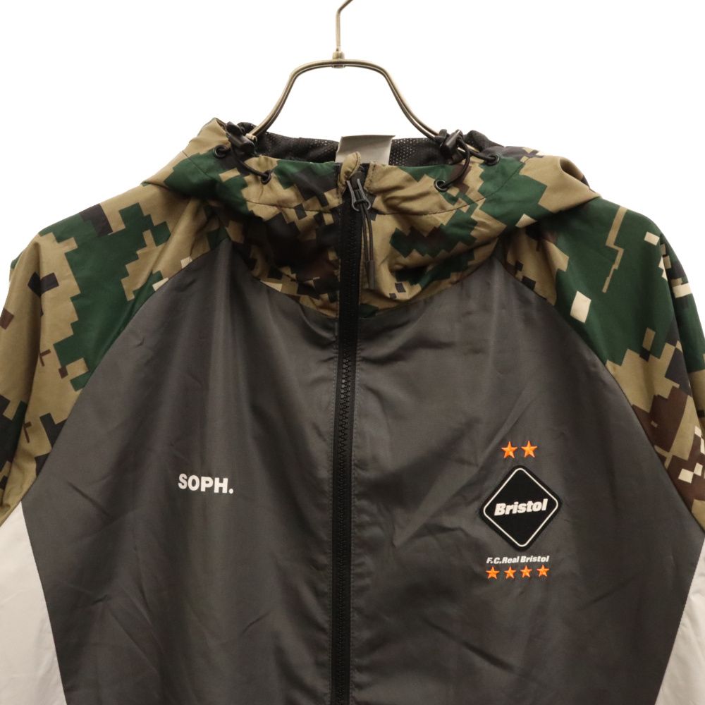 F.C.R.B./F.C.Real Bristol/FCRB (エフシーアールビー/エフシーレアルブリストル) 19AW MULTI PATTERN  TRAINING JACKET ジップアップ ナイロンジャケット オレンジ FCRB-192030 - 激安！