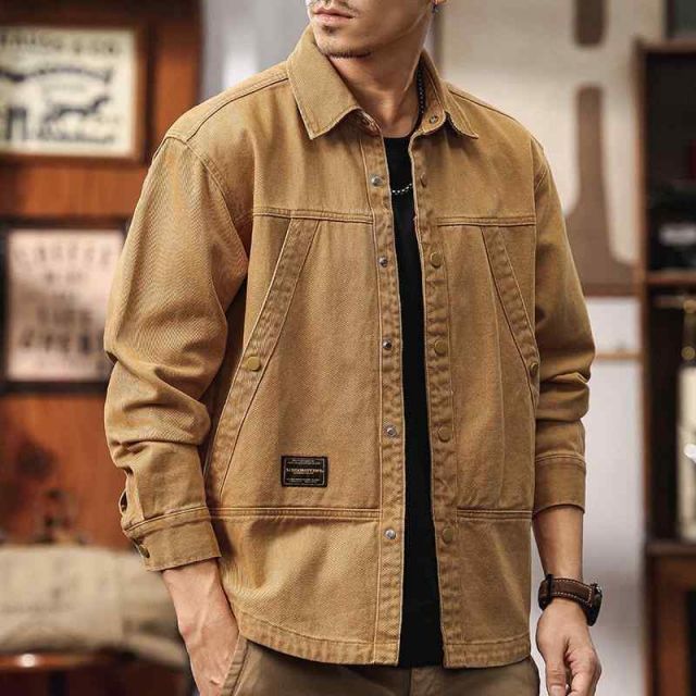 メンズ ファッション 服 男性用 オシャレ シンプル 大人 かっこいい ストリート アメリカン レトロ ワーク ジャケット カジュアル コットン タフ ジャケット