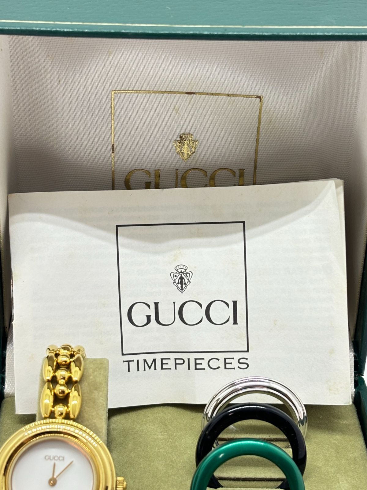 専用717 GUCCI チェンジベゼル 6色 箱付き ゴールド ホワイト 完備品 GUCCI チェンジベゼル 箱付き ゴールド ホワイト - メルカリ
