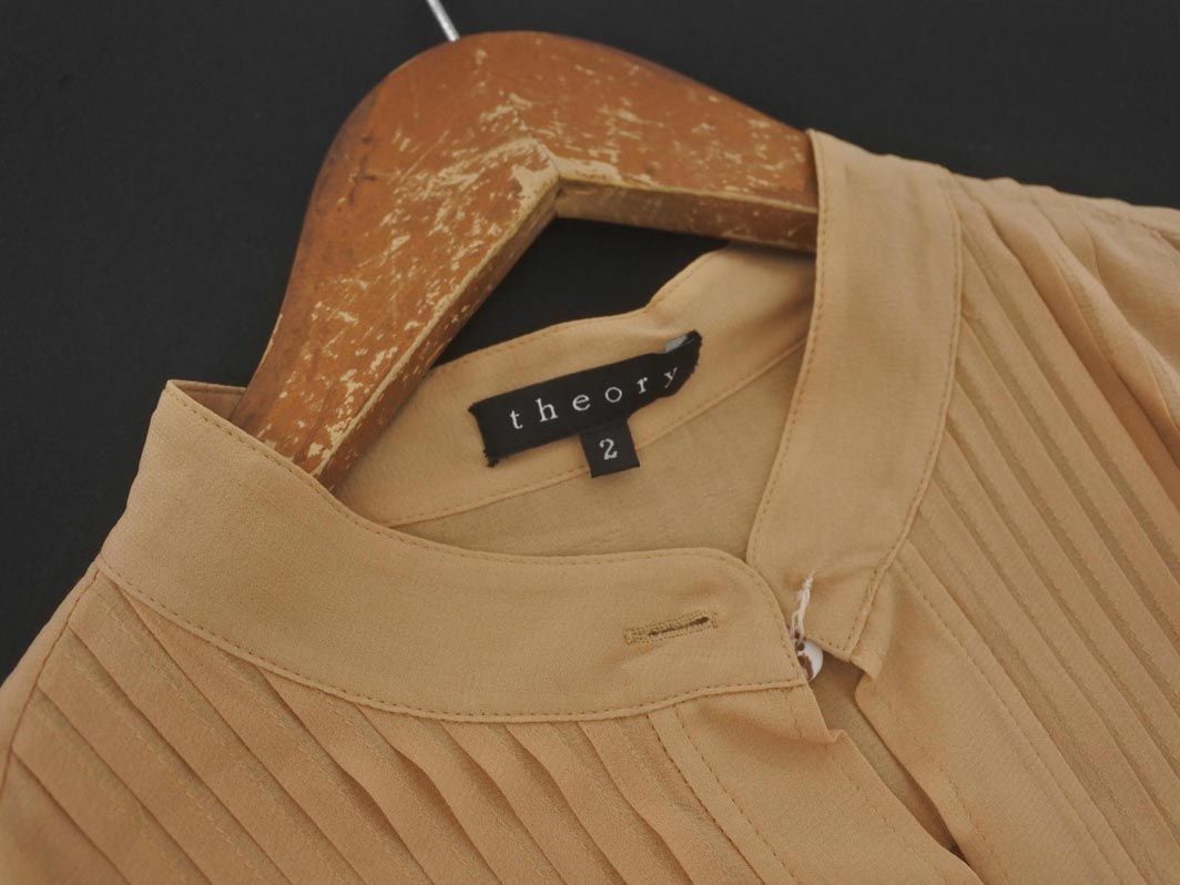 theory セオリー シルク混 ブラウス シャツ size2/ベージュ