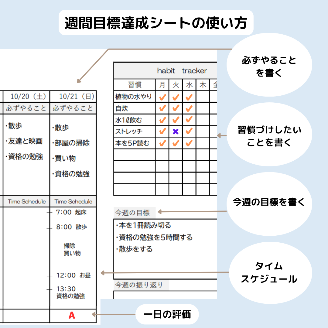 【夢をかなえる】目標達成シート（マンダラチャート）