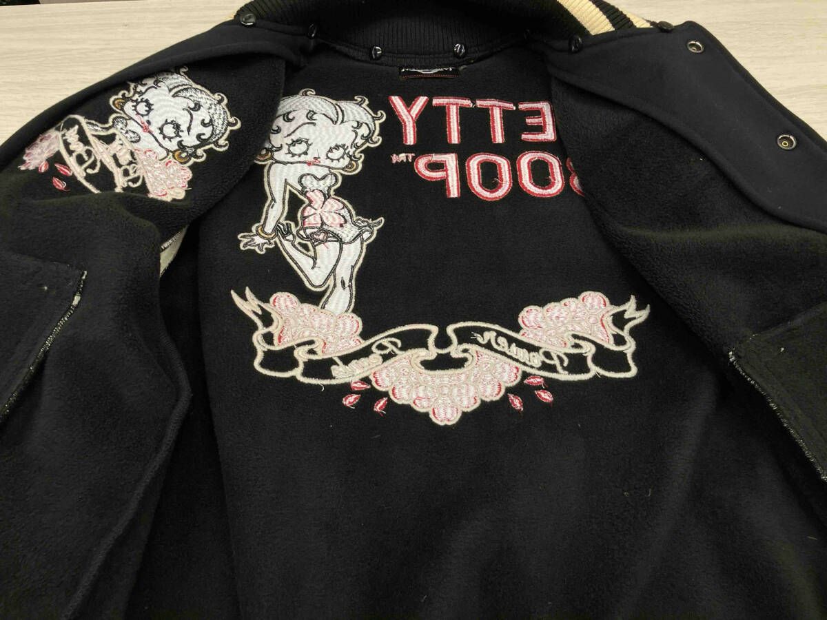 ベティ・ブープ スタジャン HARAKIRI BETTY BOOP × HARAKIRI スタジャン スウェット生地 ベティM リブ