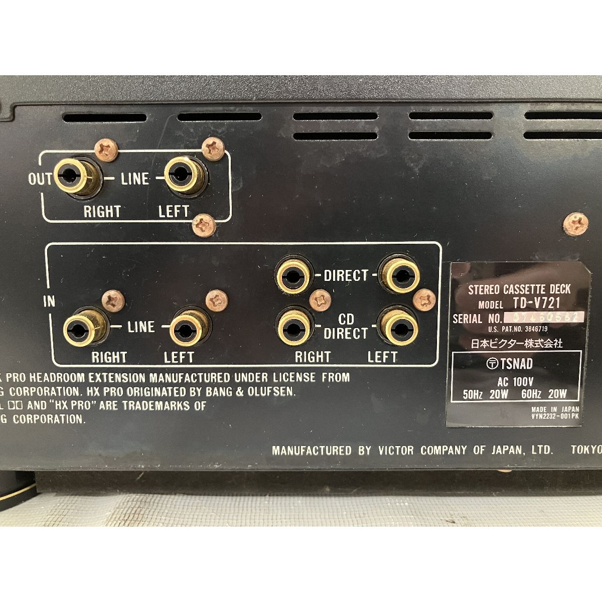 Victor TD-V721 ステレオ カセット デッキ オーディオ 音響機器