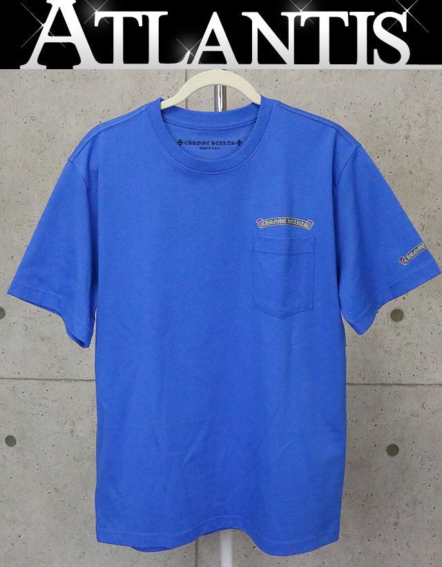 銀座店 クロムハーツ 新品 ザットグループ スクロールTシャツ ブルー92298
