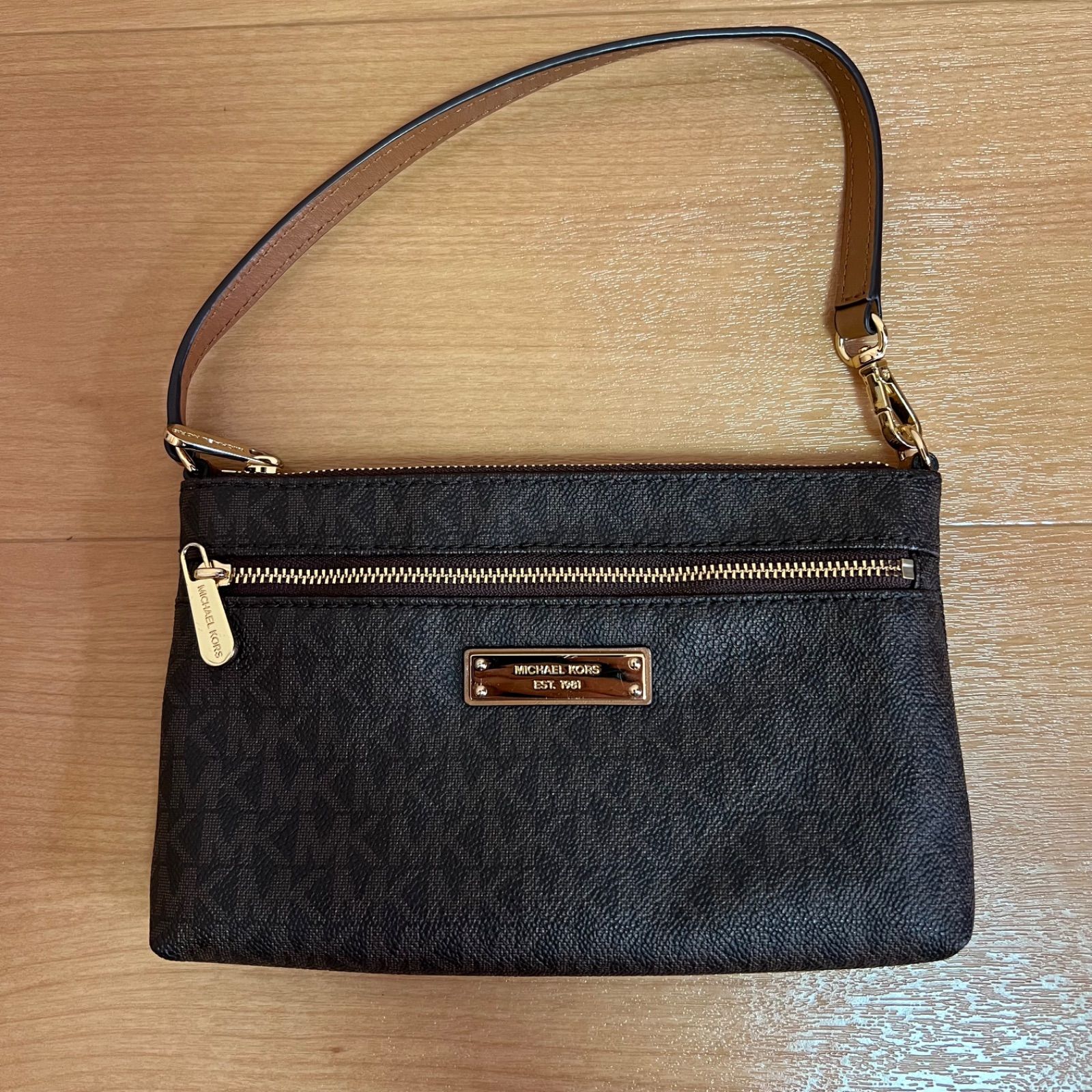 未使用レベル】MICHEAL KORS マイケルコース ハンドバッグ ポーチ ミニ 