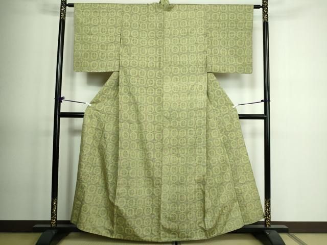 平和屋着物○上質な紬 変わり市松 正絹 逸品 AAAZ8862ph