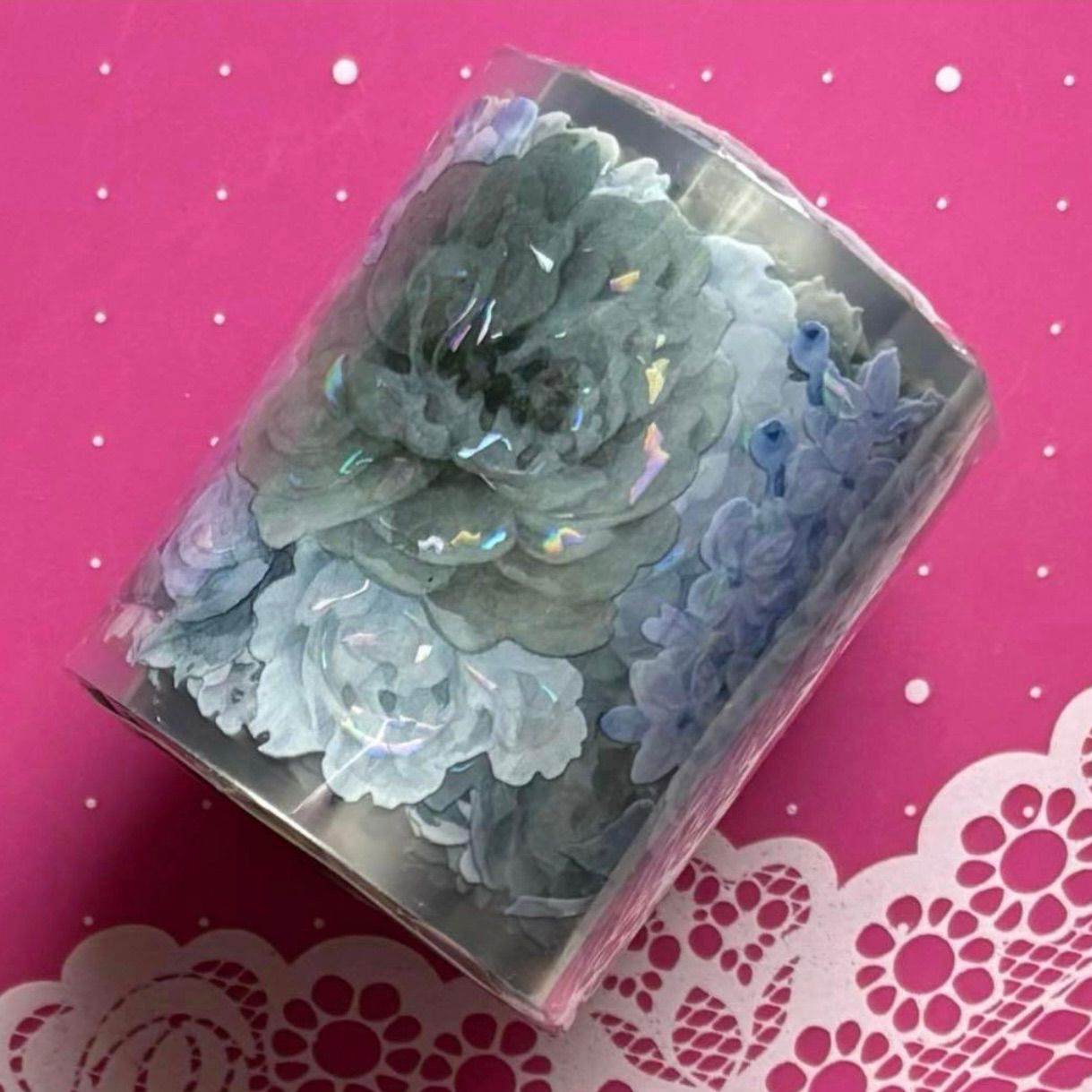 贝壳光 5.5cm×10m 予清澜 海外マスキングテープ 海外マステ 花