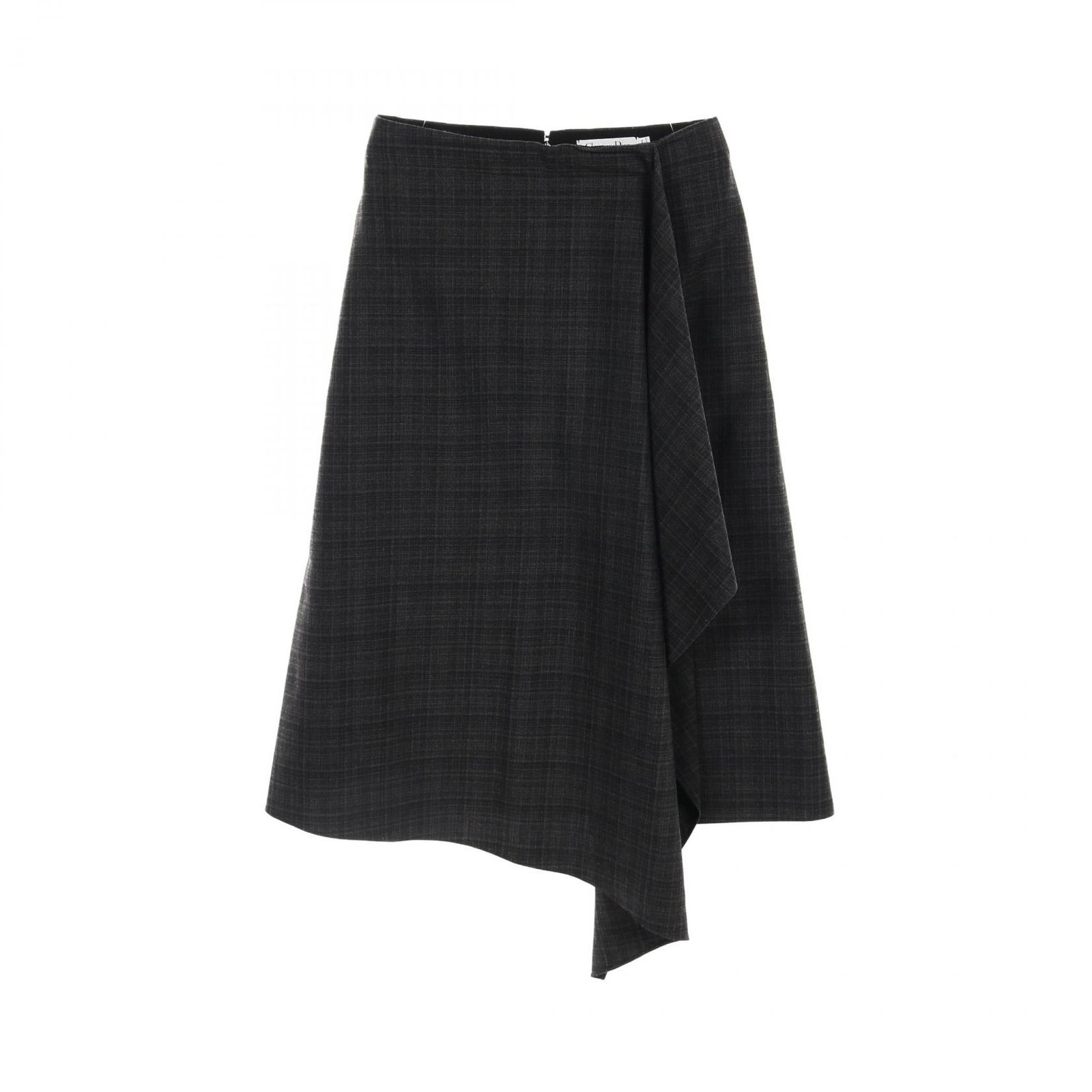 ディオール Dior スカート グレー ウール スカート レディース Used A