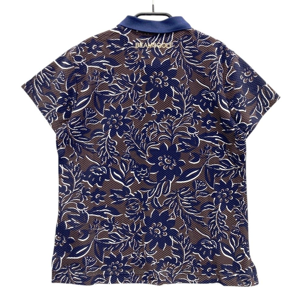 サイズ M BEAMS GOLF ビームスゴルフ 2025年モデル 半袖ポロシャツ 総柄 ブラウン系 240101525714 ゴルフウェア レディース ストスト