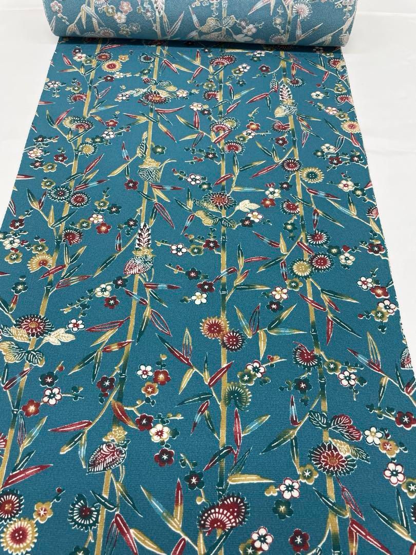 小紋 紋意匠 縦ぼかし 正絹 反物