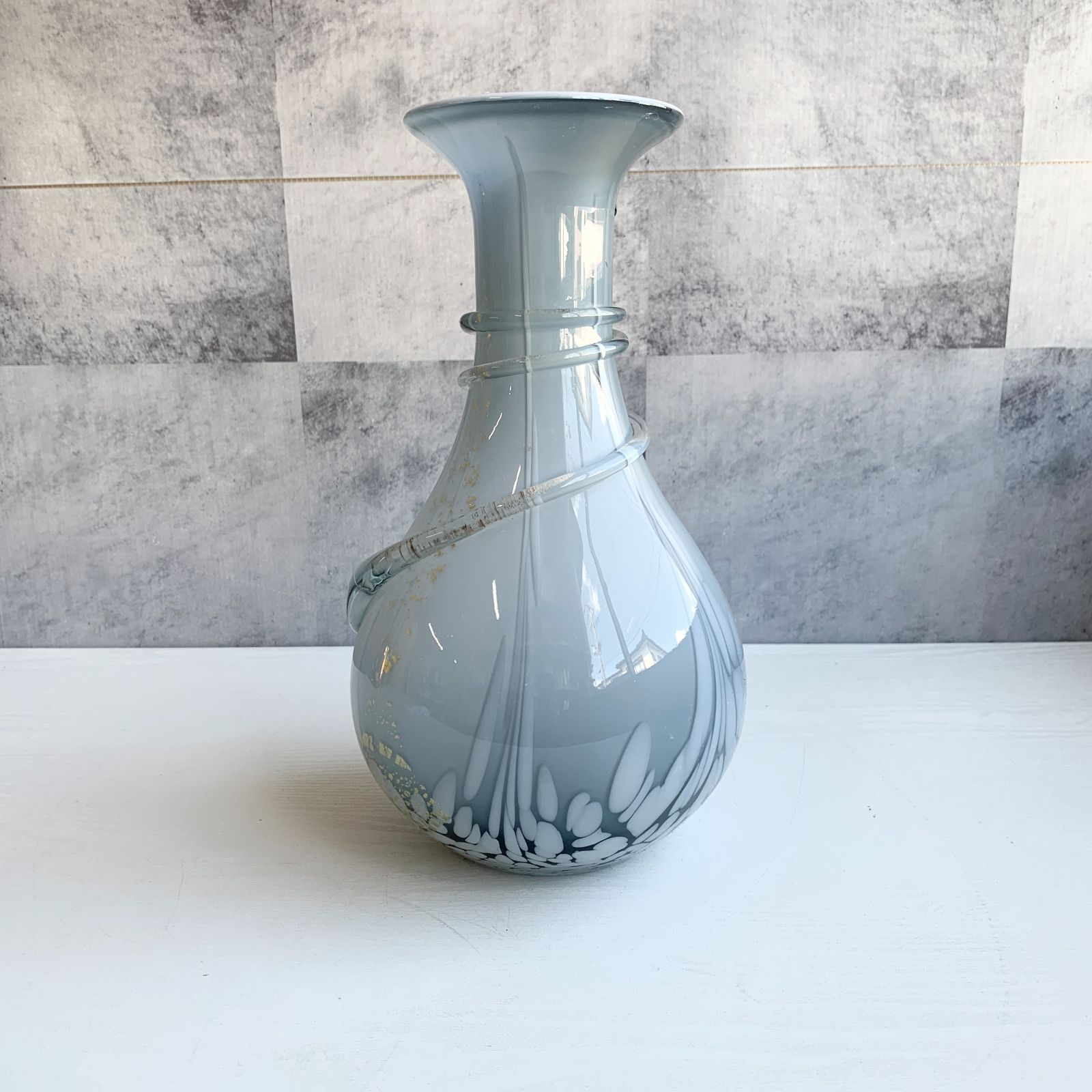 カメイガラス KAMEI GLASS 本金使用 花瓶 花器 フラワーベース