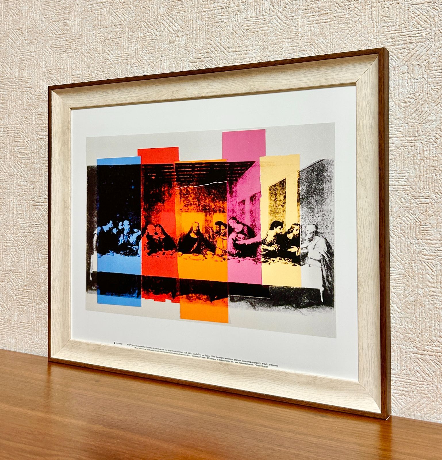 アンディ・ウォーホル 最後の晩餐 アートポスター A2版 新品☆額縁付