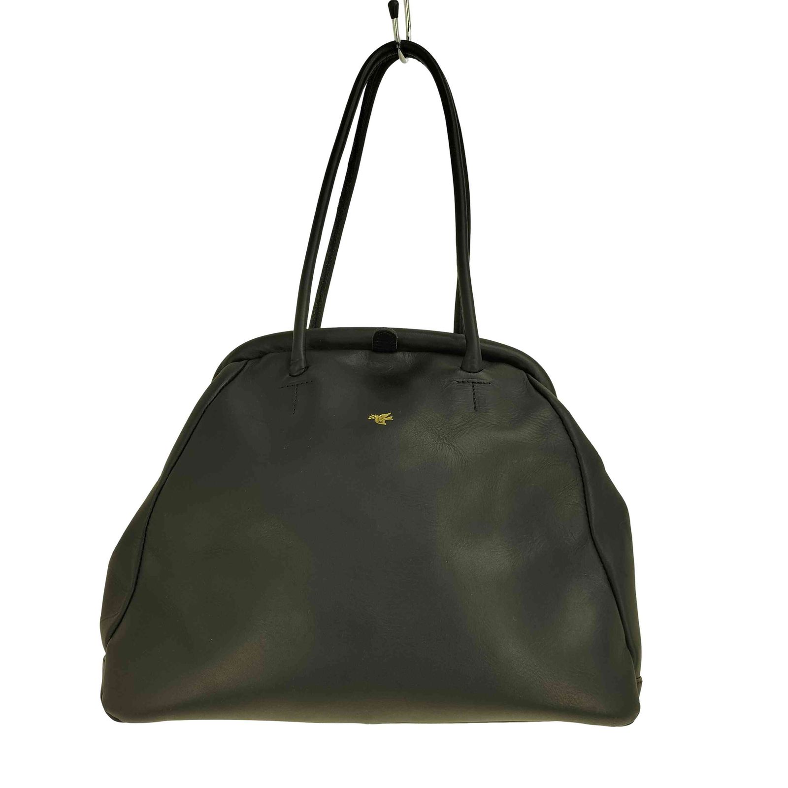 ユーズドフルギ 古着 sot ELEGANZA レザー がま口 ボストンバッグ 甲州織物 レディース 表記無