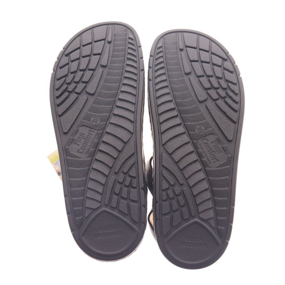 24.5cm相当(39)◆Finn Comfort ベルクロサンダル/フィンコンフォート/本革/外反母趾/銀座 /ゴールド/検) NAOT ビルケン /H565 □ フィンコンフォート サンダル シューズ 靴 レディース 39 24.5cm