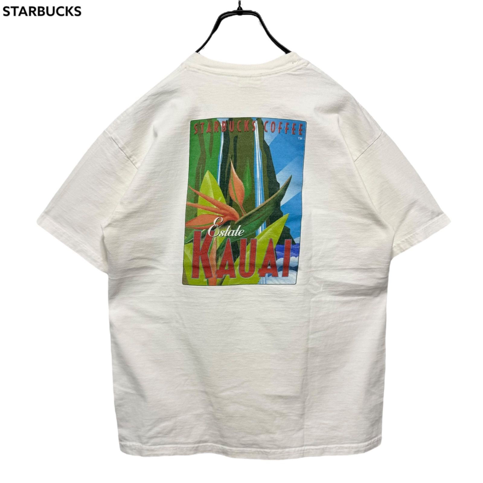 00s STARBUCKS KAUAI Print T-shirt Tee スターバックス カウアイ島 