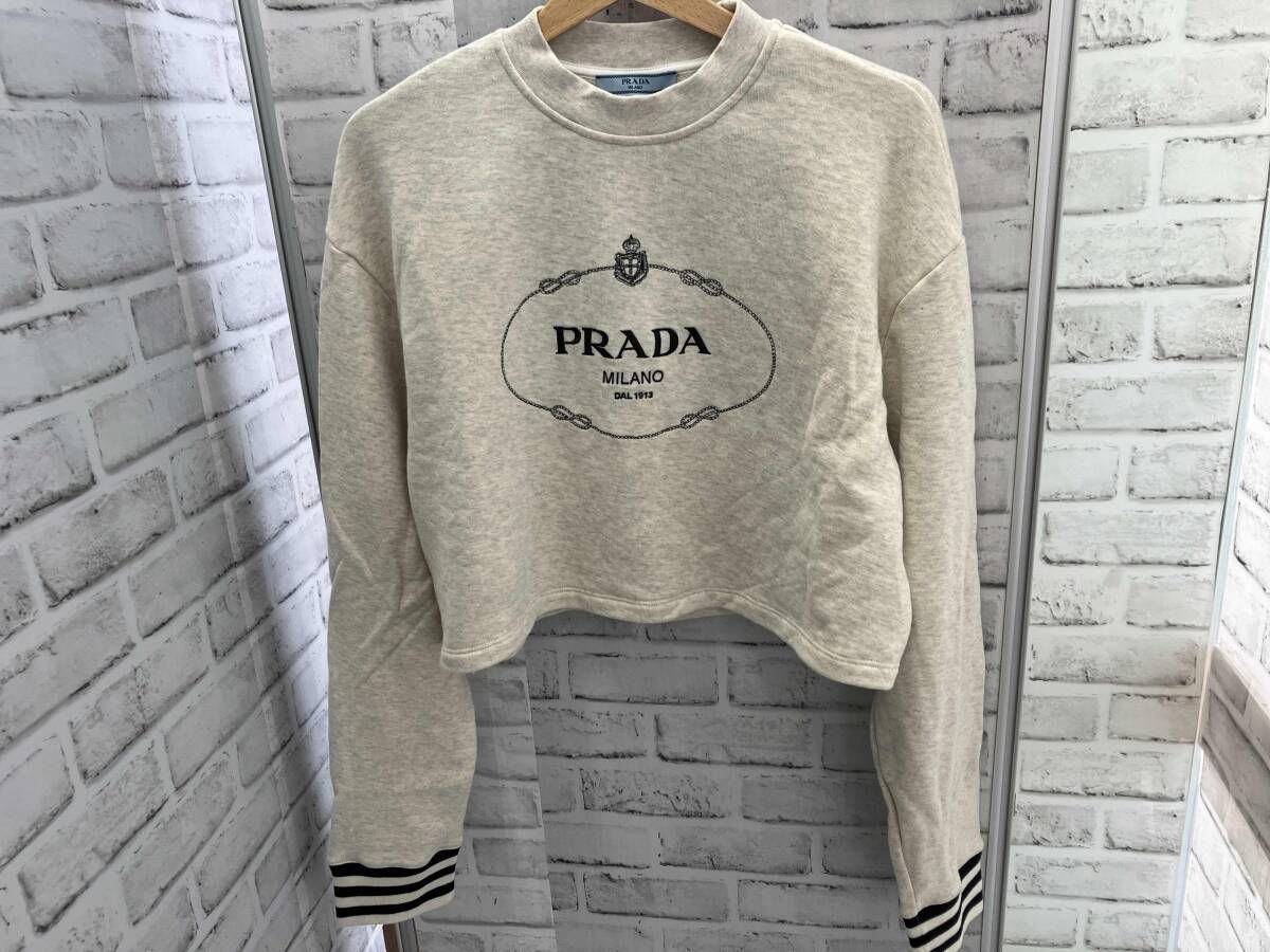 PRADA／オーバーサイズ コットンフリース スウェットシャツ／134676