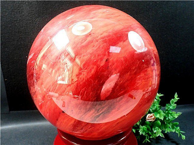 超大直径約：248mm 21928g超綺麗赤水晶丸玉B77E1/581E13どうぞよろしく 