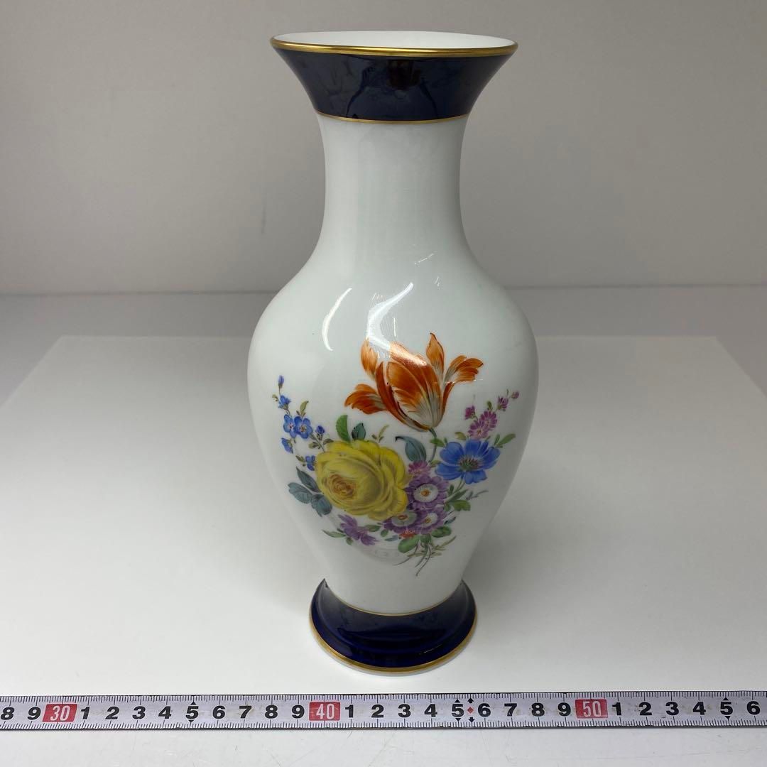 マイセン フラワーベース 高さ約23.5㎝ 東さ5-0427